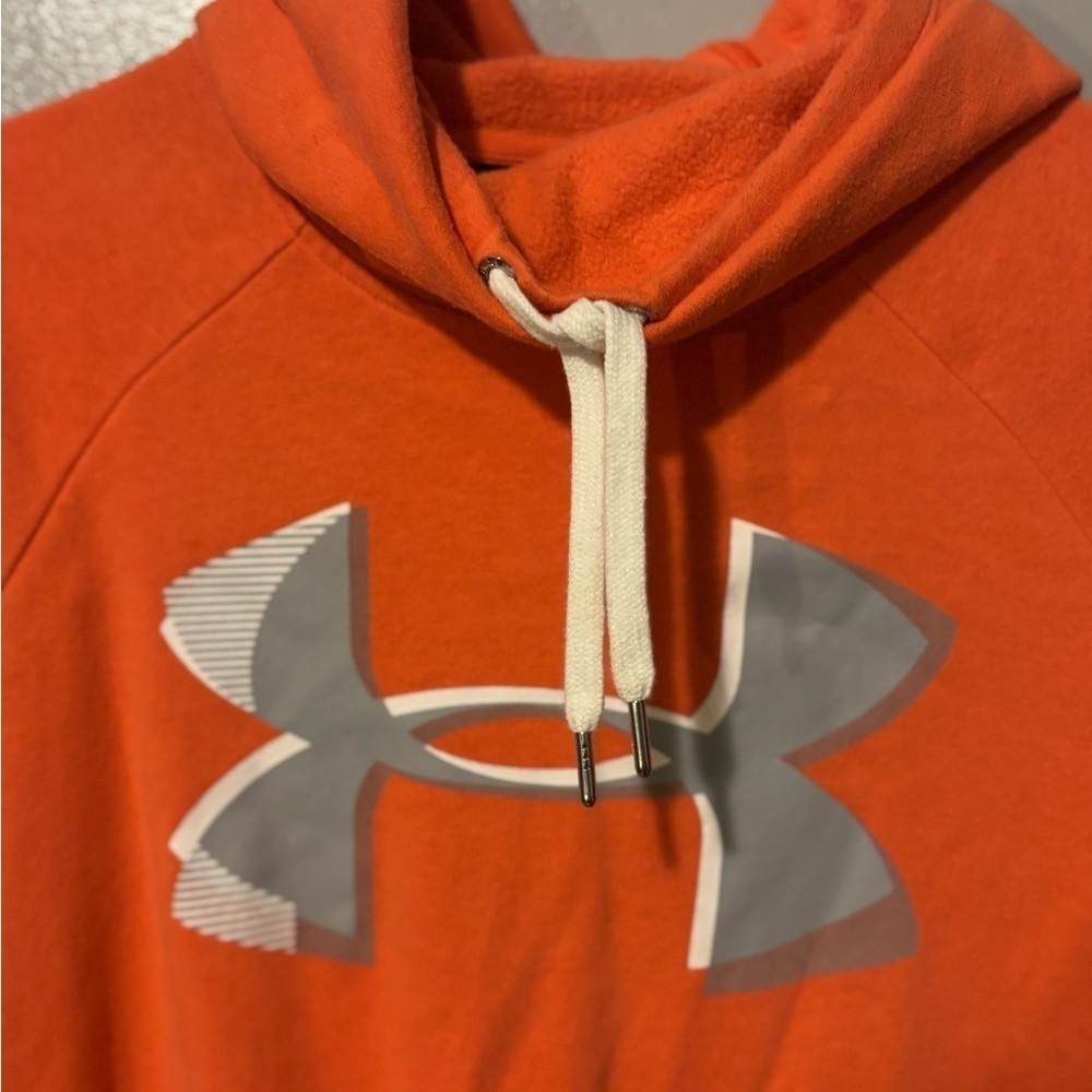 Womens UNDER ARMOUR loose fit fleece lined hooded hoodie sweatshirt sz XS. - Picture 2 of 7